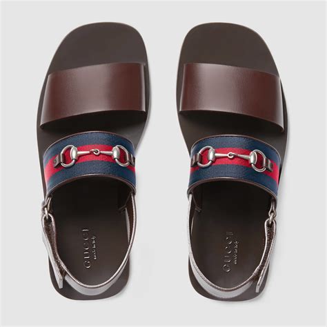 mens gucci leather sandals|latest style for Gucci sandals.